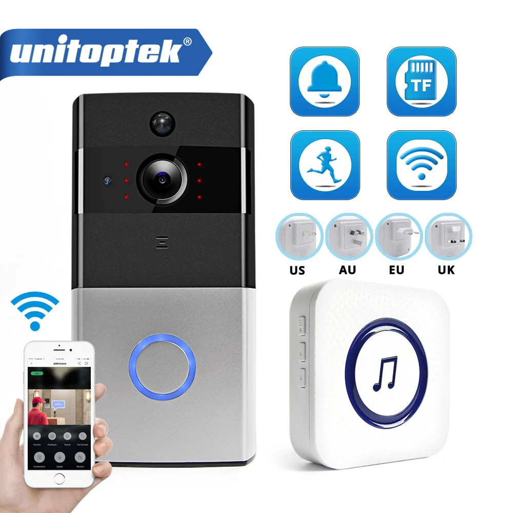 IP видеодомофон Wi-Fi видео домофон дверной звонок 1080P wifi дверной Звонок камера для квартиры ИК сигнализация беспроводная камера безопасности