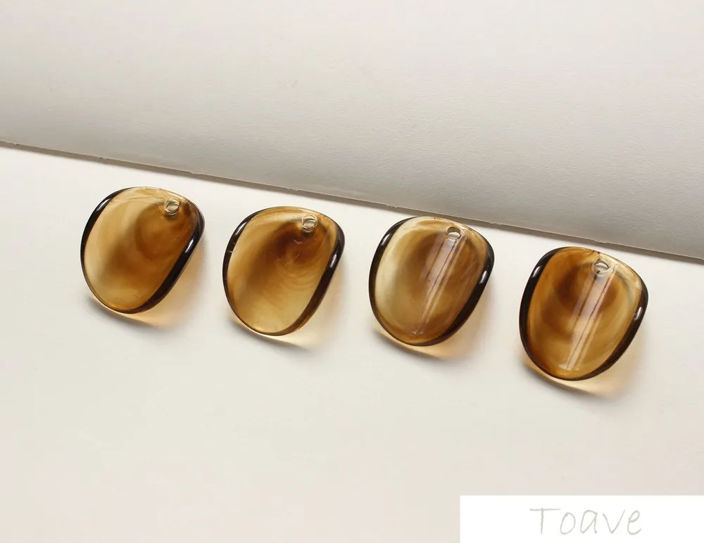 

10pcs qiu dong kuan Color Circular Bead Acrylic Blooming Effect Earrings Pendant DIY Materials Accessories