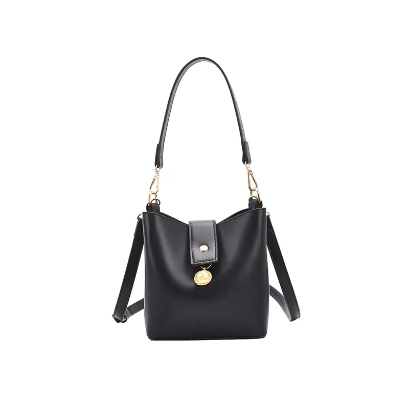 

Mini PU Green Leather Bucket Crossbody Bags for Women 2021 Fashion Branded Trendy Luxury Shoulder Handbags Solid Color