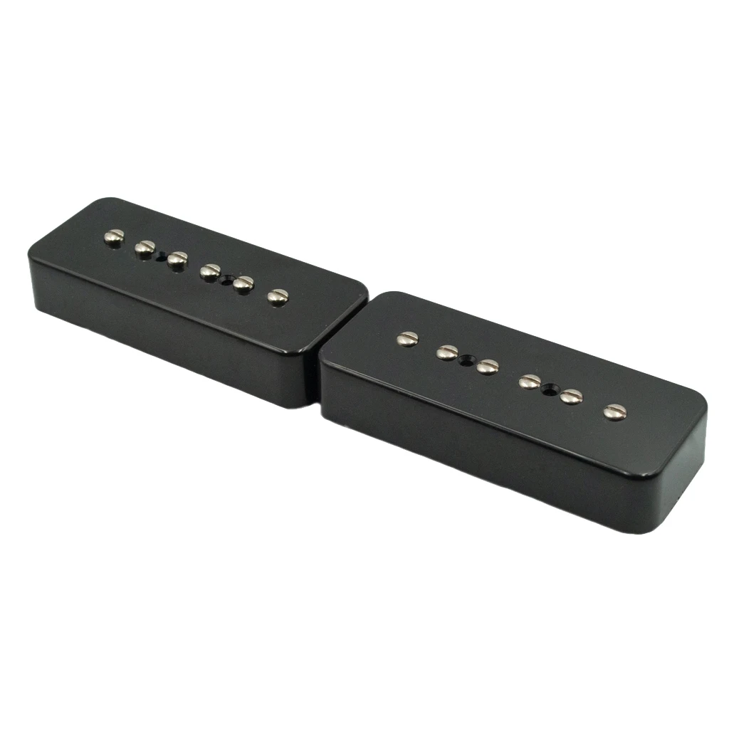 2Pcs Soap Bar Electric Guitar Pickups Black 50mm/52mm with Screws Springs Luthier Supply | Parts &amp Accessories