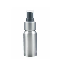 30ml round aluminum bottles with matte silver metal aluminum shell and smooth skirt fine mist fing empty sliver metal bottle