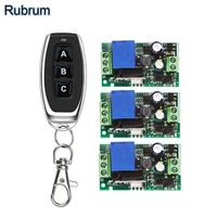 rubrum 433mhz wireless rf remote control switch lighting ac 110v 220v 10a relay smart receiver and 433mhz remote transmitter diy