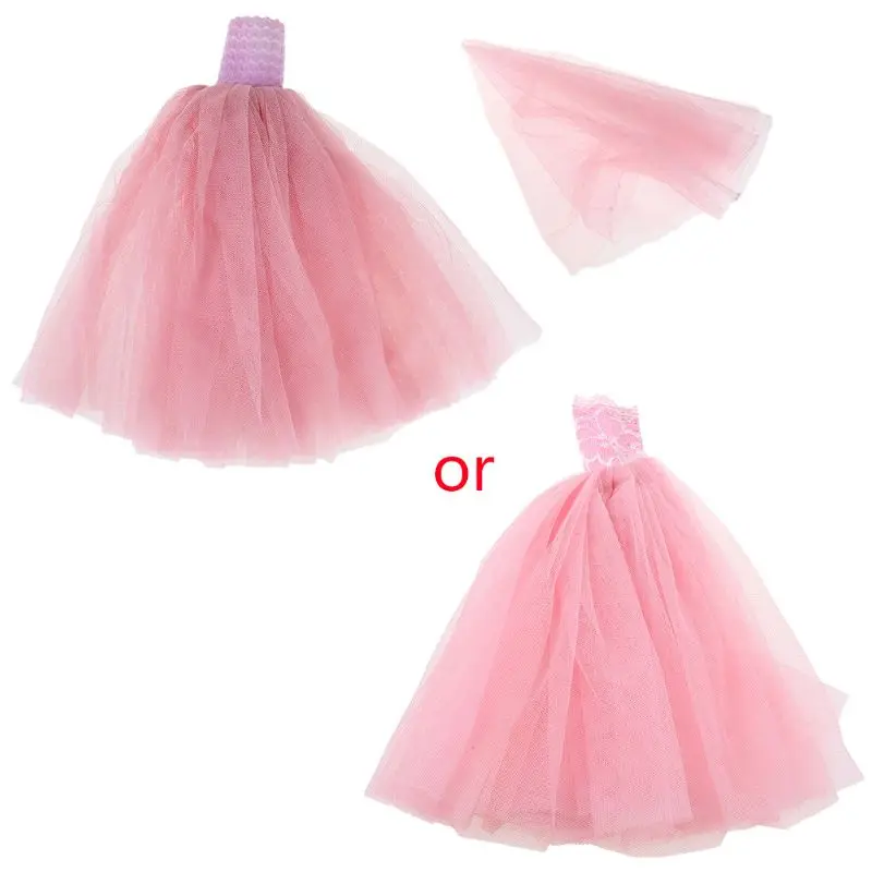 Кружевное вечернее платье ручной работы с длинным хвостом|Куклы| |