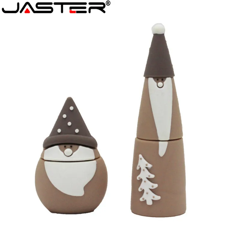 JASTER Рождественский usb-кабель с Санта-Клаусом флеш-накопитель 4 ГБ 8 ГБ 16 ГБ 32 ГБ 64 Гб USB Креативный дизайн u-диск карта памяти