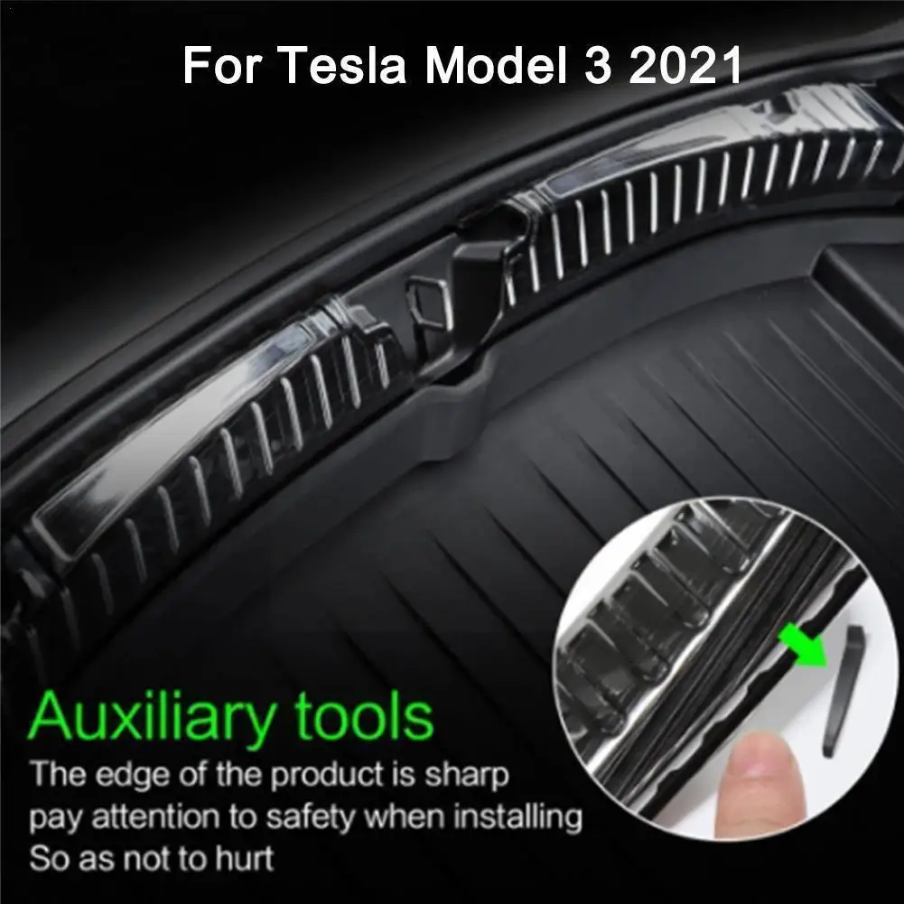 

Steel Trunk Inner Guard For Model 3 2017-2021 Car Inner Rear Bumper Guard Plate Cover Trim New Style N4m7