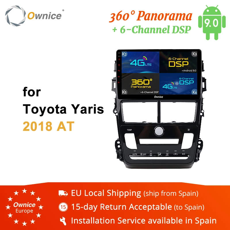 9 дюймов Ownice K1 K2 K3 K5 K6 Android 0 Octa Core автомобильный CD dvd GPS для Toyota Yaris 2018 MT на Navi аудио 4