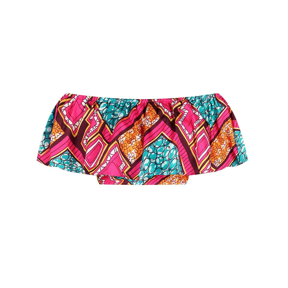 SUNGIFT Dashiki/Вечерние платья с открытыми плечами, разноцветное платье с принтом, африканская одежда для женщин, 2 предмета, 1 комплект, вечернее платье