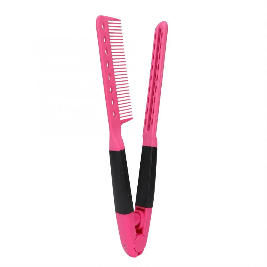 Пластик Портативный шина расческа для выпрямления волос кудрявый укладке
