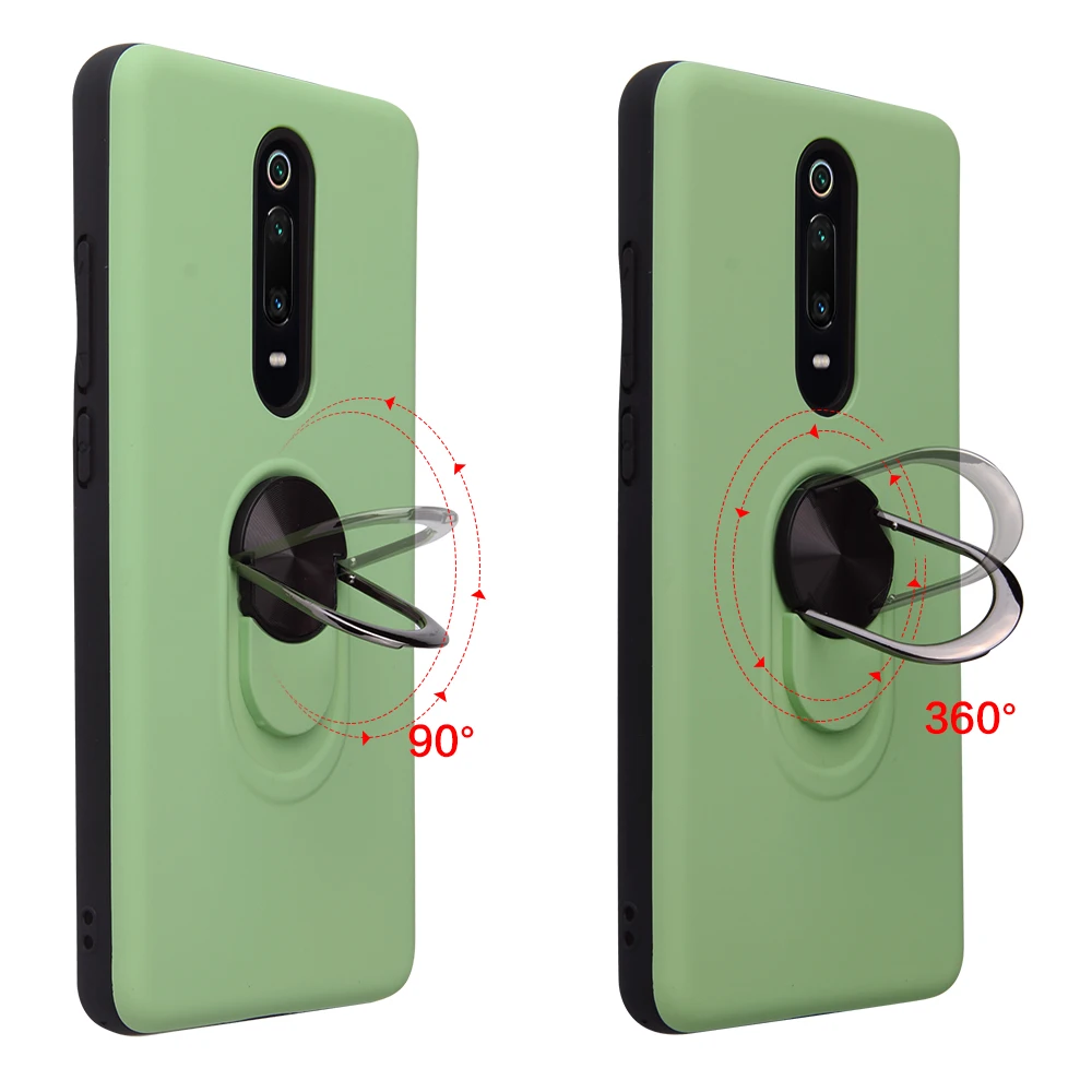 Для Xiaomi mi 9 T чехол Pro 360 Стенд для колец на палец бронезащитный экран металлический