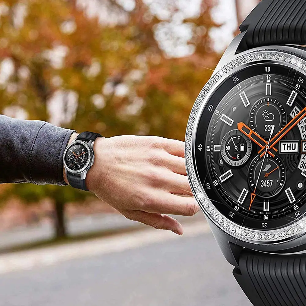 Блестящая рамка для Galaxy Watch 46 мм/42 мм Чехол samsung gear S3 Frontier/классическая спортивная клеющаяся крышка ремешок аксессуары 46/42 3