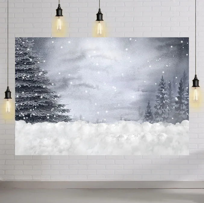 

Winter Wonderland Glitter Snowflake Photography Background Photophone Photozone Bokeh Christmas Snow Backdrops for Photo Studio