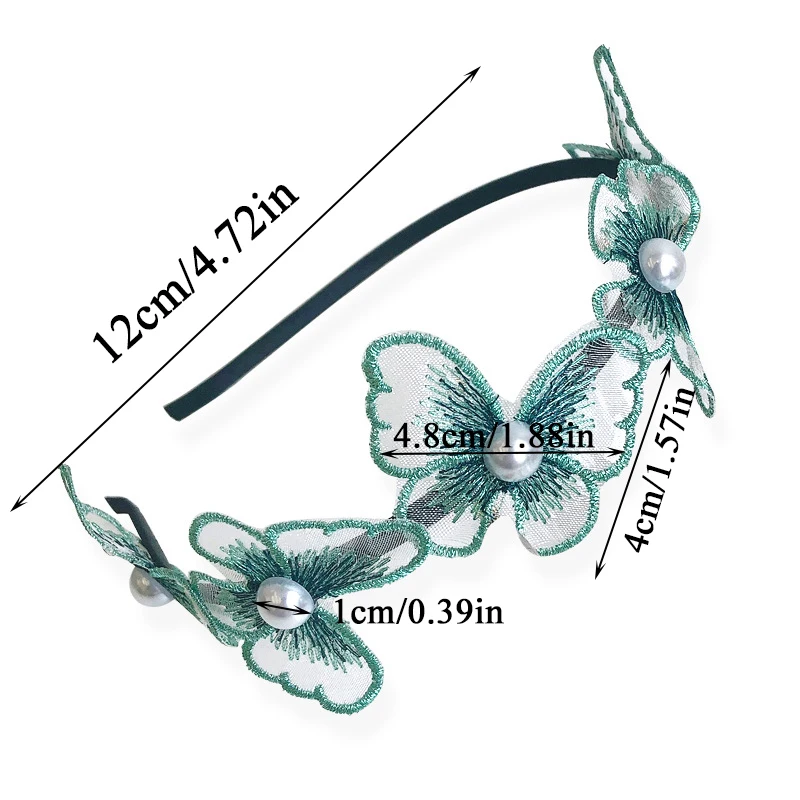 Ретро французский с повязкой на голову кружевным плетением Бабочка обручем для