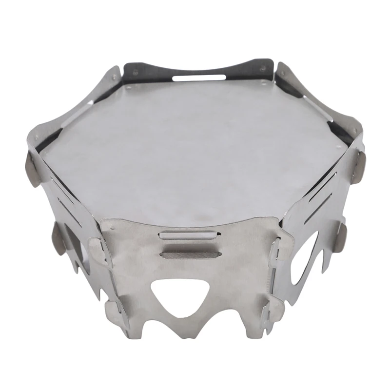 Портативная Складная легкая деревянная горелка плита для кемпинга шестигранная