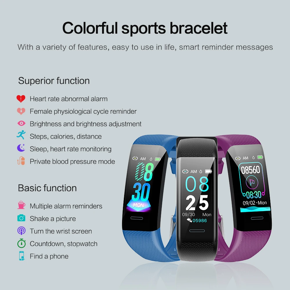 2020 new high-end fashion casual men's and women's smart watches pedometer heart rate health bracelet outdoor sports watch