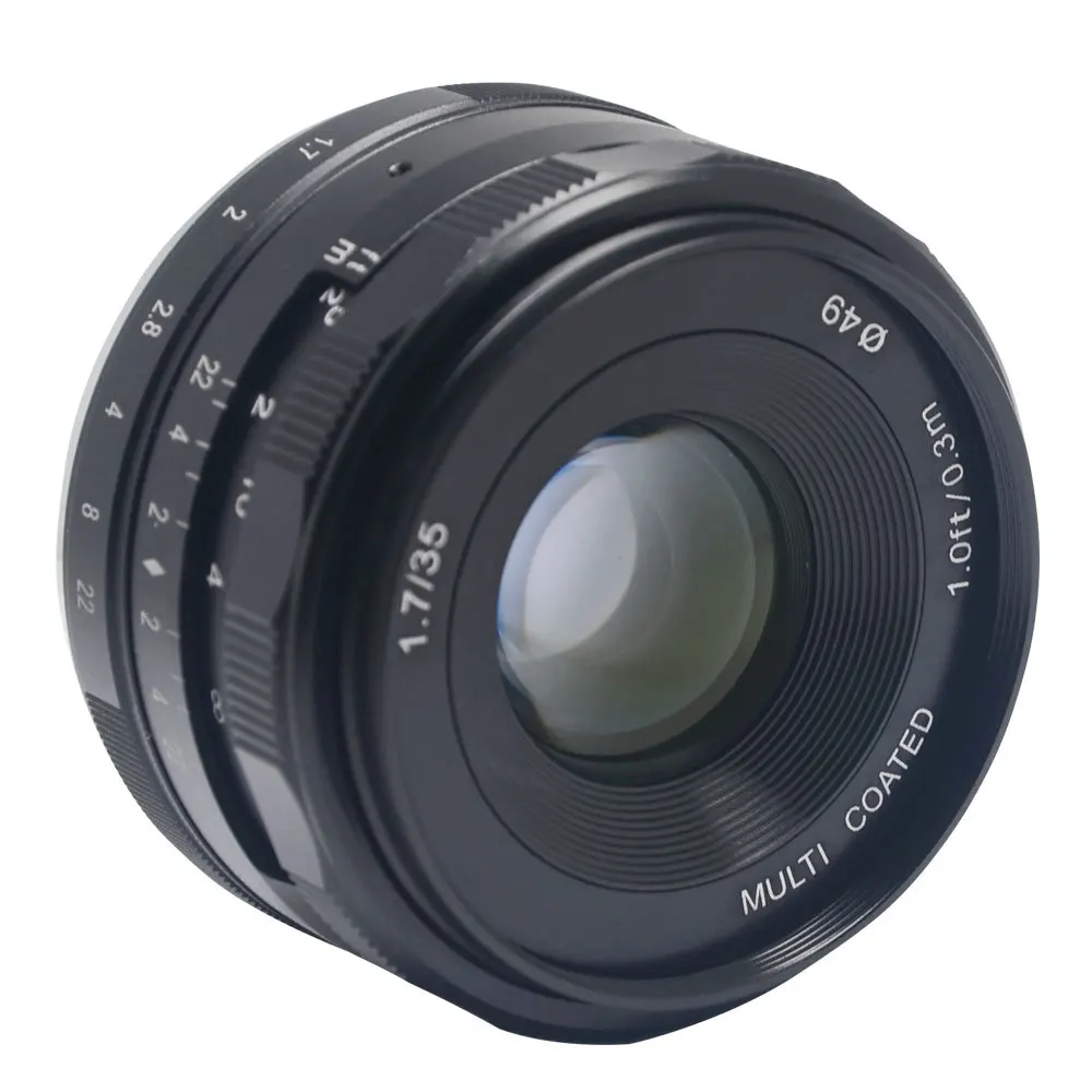 Meike 35 мм F1.7 объектив с широкой диафрагмой и ручной премьер фиксированным фокусным