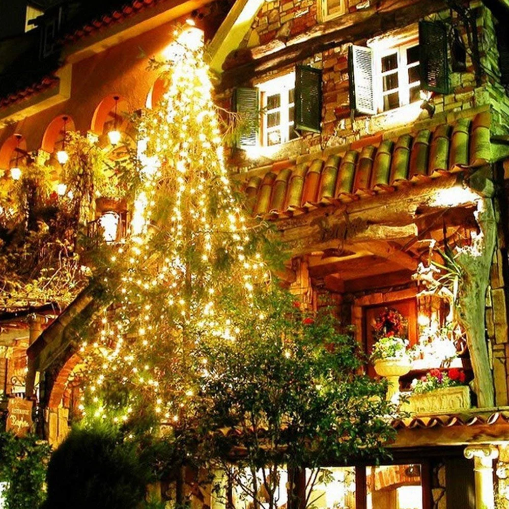 Outdoor Waterproof 100/200 LED Solar Powered String Lights Copper Wire With Remote Control | Освещение