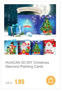 HUACAN 5D DIY Рождественская Алмазная картина карты новая Алмазная вышивка Санта Клаус поздравительные открытки Алмазная мозаика подарок