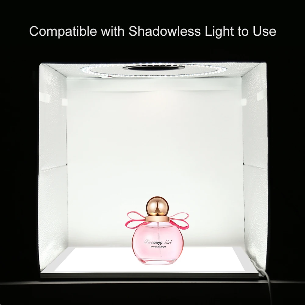 

Cadiso 40cm Photobox Diffuser Photography Ring LED Photo Lightbox Portable Photo Studio Box Light Tent with Color Backdrops