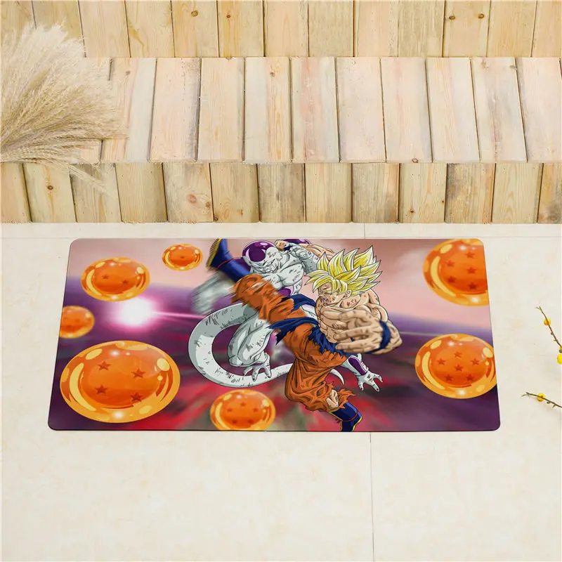 4 Dragon Ball Z входная дверь коврик кухонный коврик для напольные коврики нескользящий коврик для дома ПВХ мягкая кожа салон ковры водонепроницаемый ковер - Цвет: 4