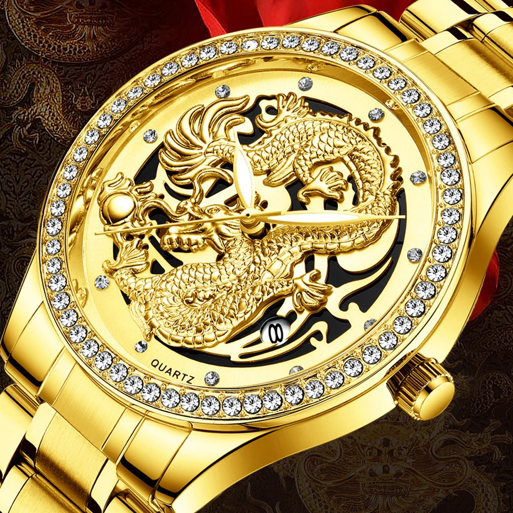 Часы наручные FNGEEN Мужские кварцевые роскошные светящиеся водонепроницаемые