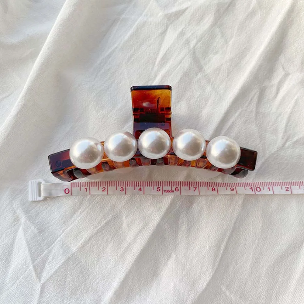 

Hair Claw Pearl Hair Clips Women Korean Style Hairpins Acrylic For Ponytail Holders Simple Temperament Elegant Hair Accessories