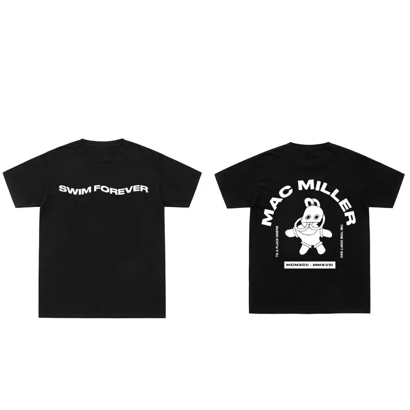 

Mac Miller Swimming Print Tshirt Men Women Fashion Hip Hop Tee Short Sleeve Regular Mens Tops Cotton T-shirt EU Size T Shirts