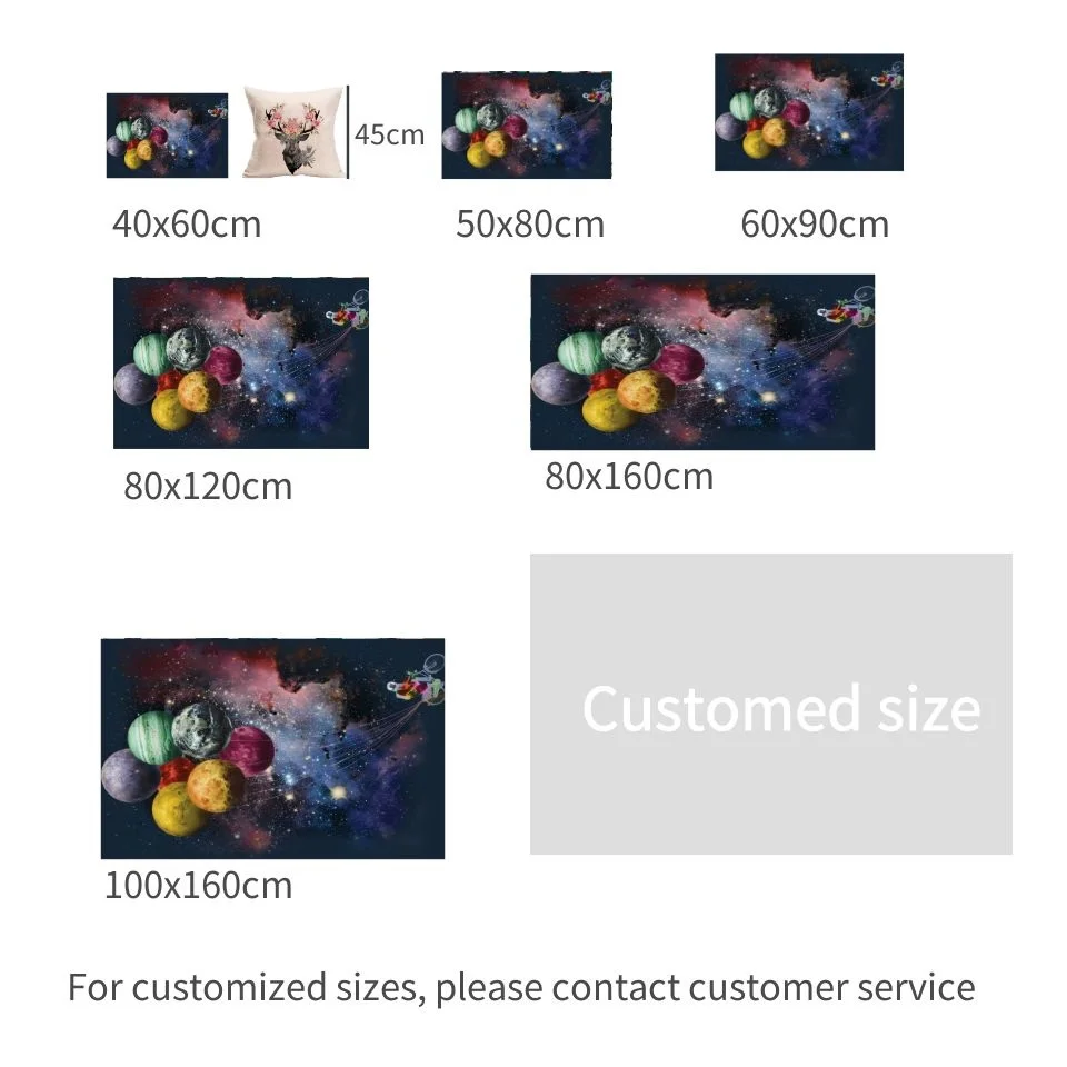 

Universe Star Sky 3D Carpet Coffee Table Rug Living Room Space Planet Carpet For Children Room Bedroom Bedside Mat Washable