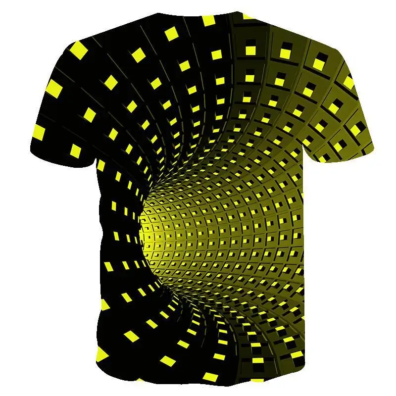 

2021 summer new men's T-shirt pure geometry art tribe3d printed shirt 3D fashion shirt see women's T-shirt