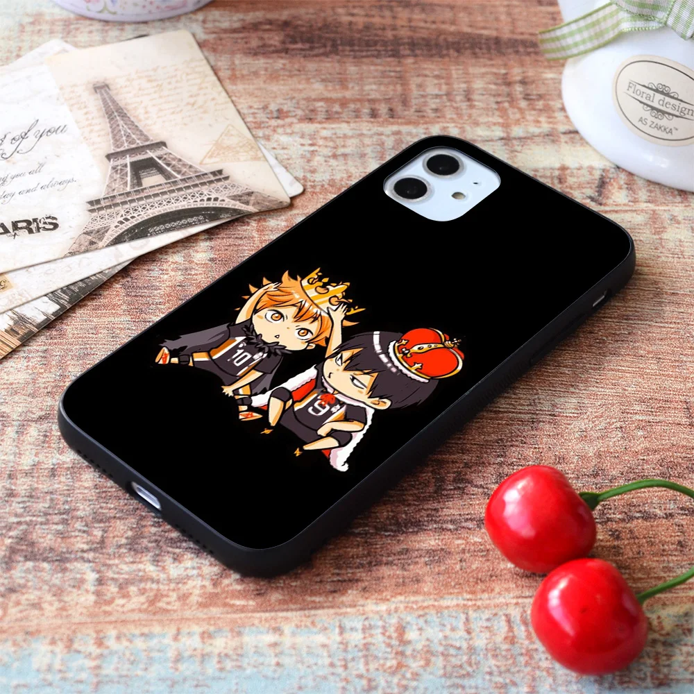 

For iPhone Haikyuu Hinata Kageyama Soft TPU Border Apple iPhone Case