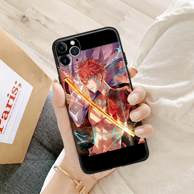 Эстетичный силиконовый чехол для телефона Emiya Shirou с Аниме Манга iPhone Se 6 6s 7 8 Plus X Xr Xs