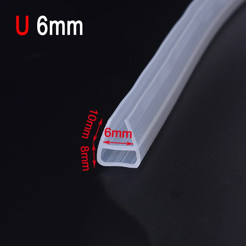 Горячая F/U/H форма стеклянная дверная Лента Уплотнительная силиконовая резиновая