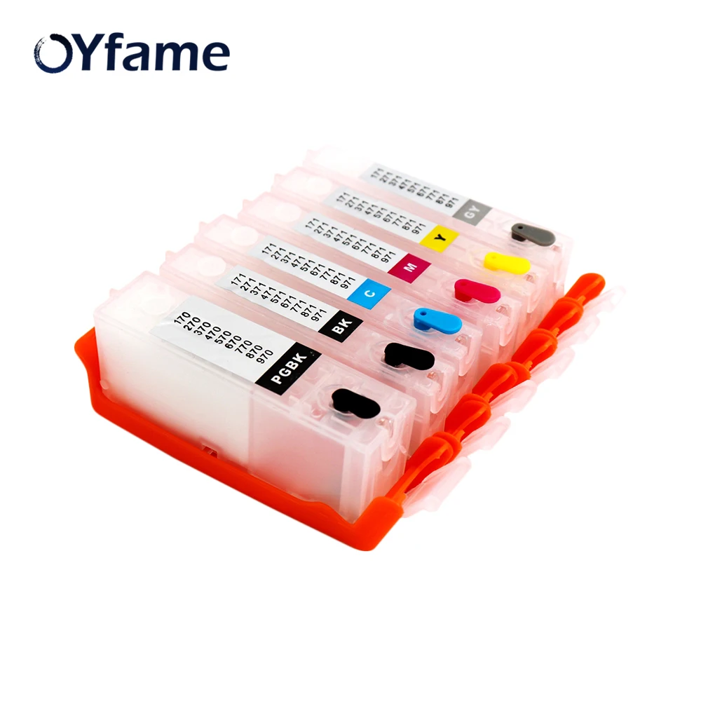 OYfame 6 шт. 270 271 чернильный картридж для Canon PGI CLI 27 s canon MG7720 TS8020 TS9020 TS6020 с ARC