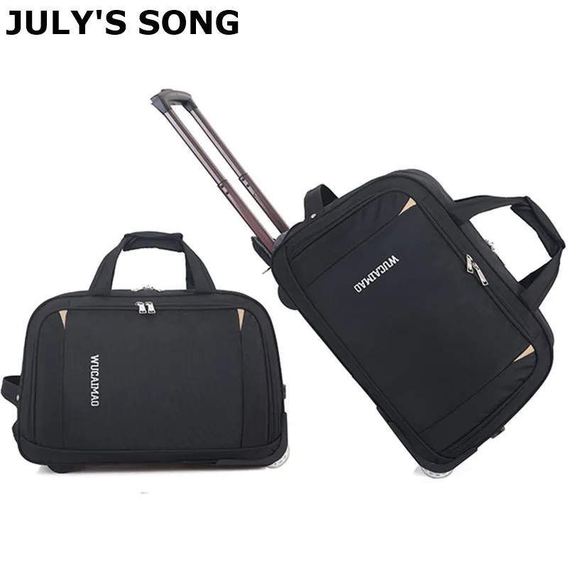 Сумка JULY'S SONG для мужчин и женщин на колесах чемодан 20 дюймов Дорожная