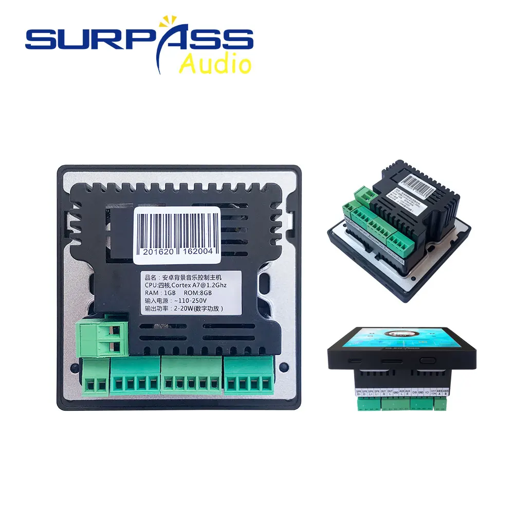 Умная настенная аудиосистема с Wi-Fi и Bluetooth усилитель мини 4-дюймовый сенсорный