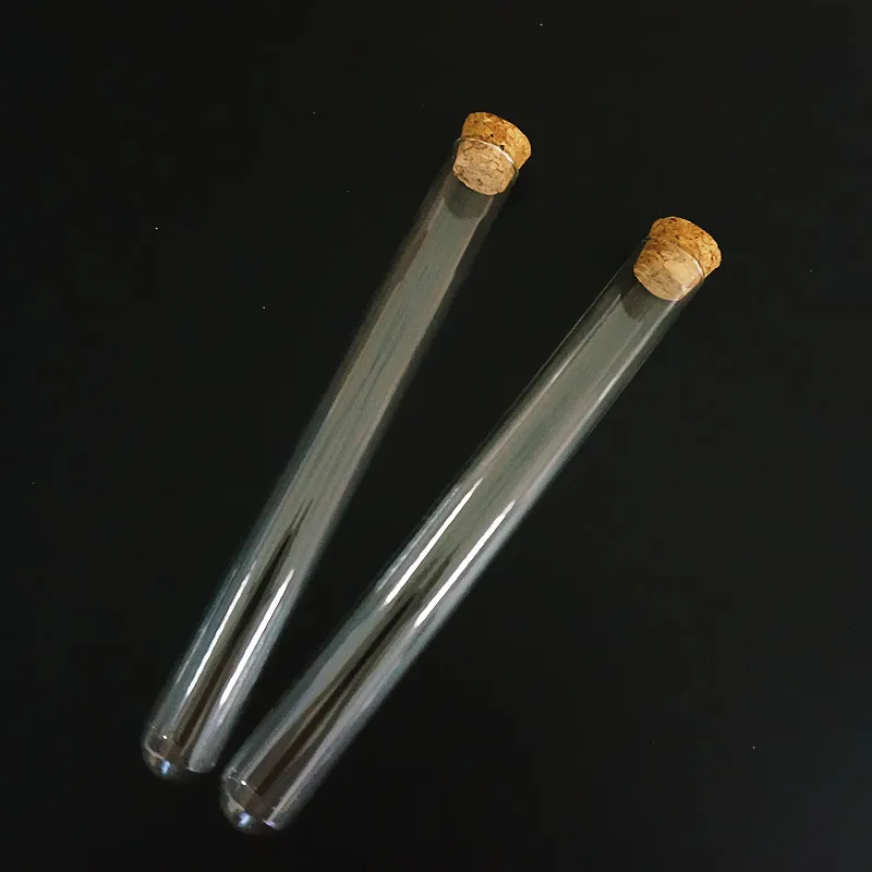 Прозрачная стеклянная пробирка с круглым дном 24 шт./лот 20x200 мм пробковой пробкой
