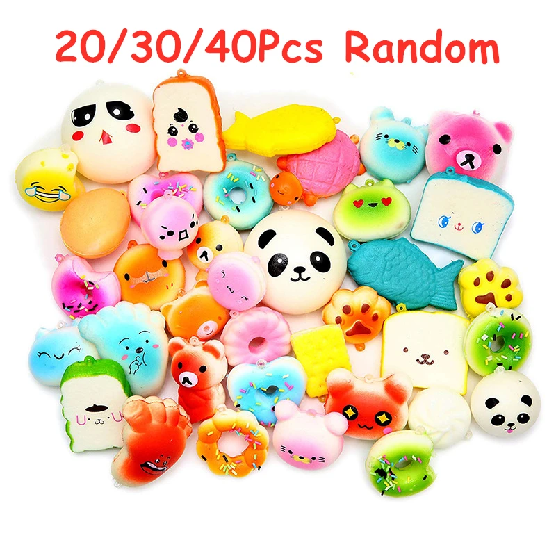 Случайные 20/30/40 шт./лот Мини Симпатичные мягкие медленно восстанавливающие форму