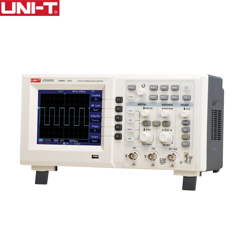 UNI T UTD2202CE цифровой осциллограф 2 канала 200 МГц полоса пропускания 1GS/s частота