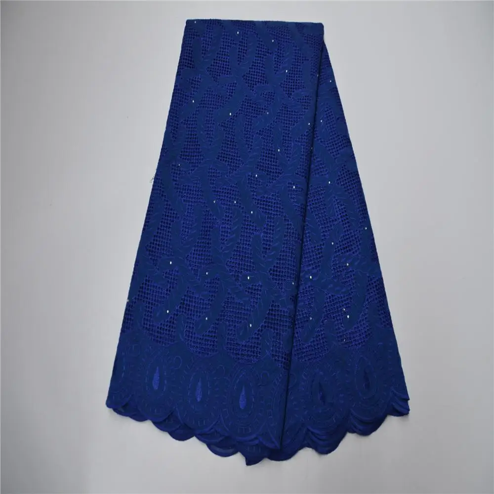 

2020 New Design African Dry Lace High Quality Cotton Fabrics Lace Fabric Swiss Voile Lace Stones In Switzerland 5 Yards