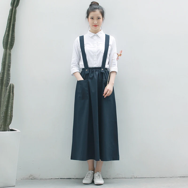 Милая женская юбка миди в стиле мори винтажные элегантные юбки на подтяжках с