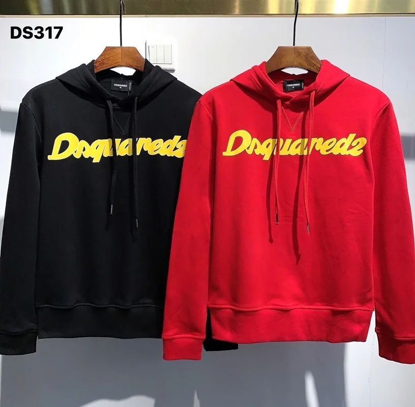 

DSQ D2 Men's New Street Hip Hop Long Sleeve Pure Cotton High Quality Women's/Men's Hood Print Letter T-shirt DSQ D333621
