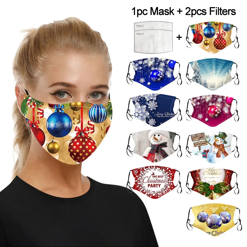 Шарф маска с рождественским принтом для мужчин и женщин аксессуары одежды