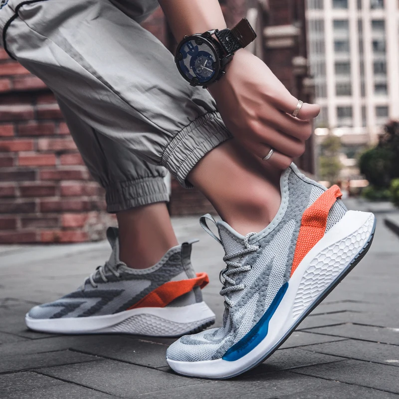 Мужские кроссовки Модная спортивная обувь Черные для бега Уличная Мужская