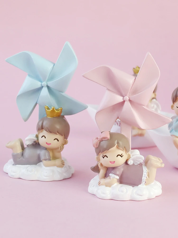 Корона Princess Prince декоративная лодка ветряная мельница розовыми шариками торт