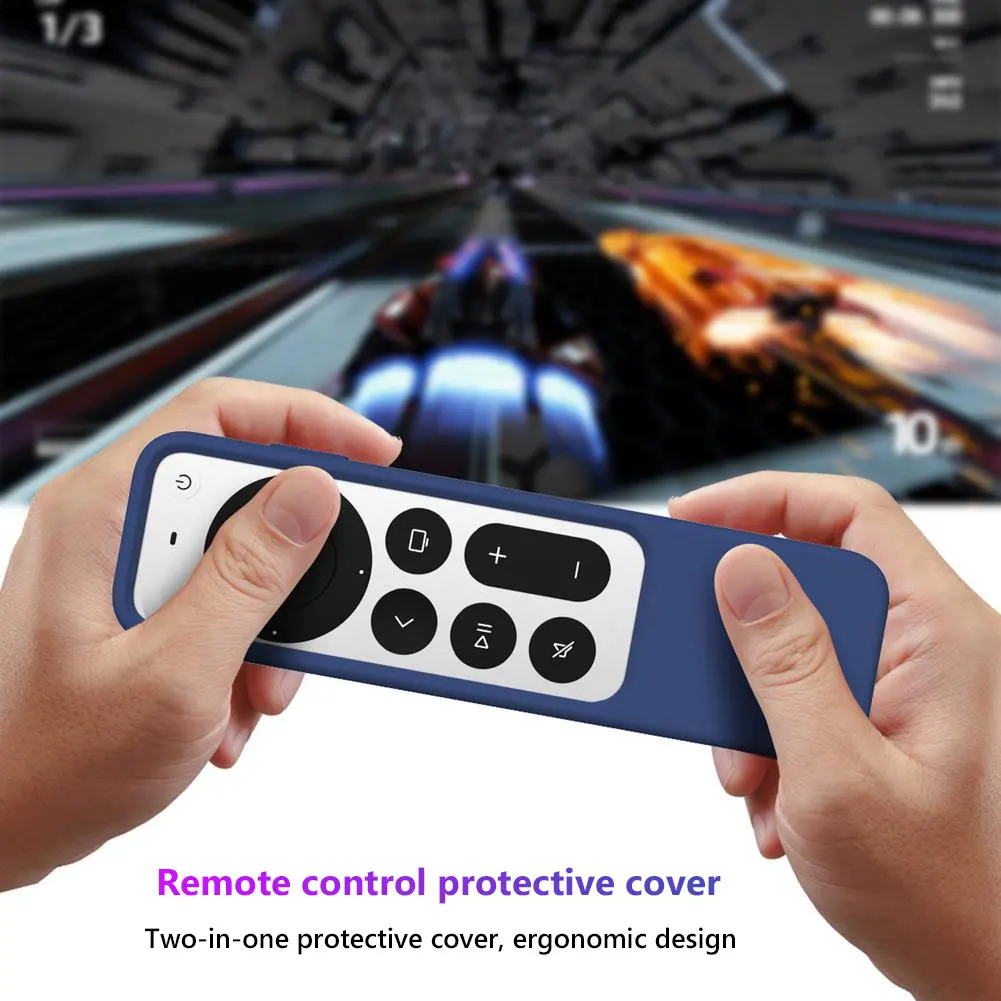 

Tracker Locator Protector Case Silicone Remote Controller Protective Case for Apple TV 4K Remote Control Dustproof Cover