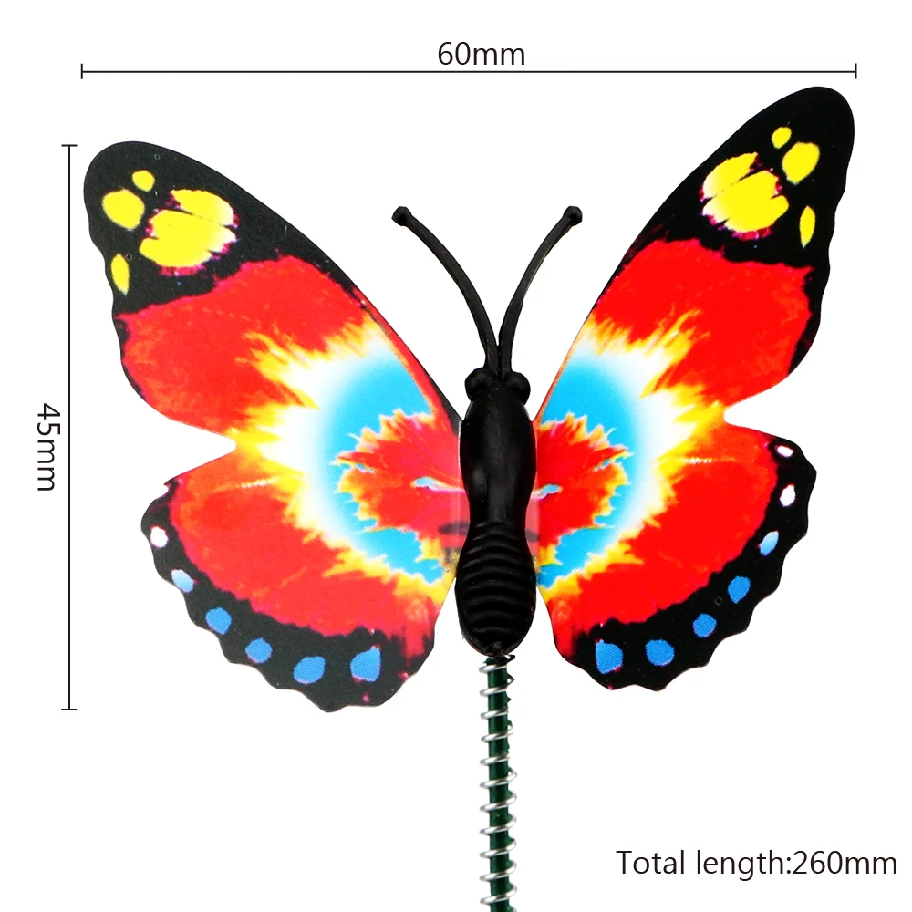 HOOMIN Красочные бабочки стопы уличный декор Садовые принадлежности 5 шт./Букет