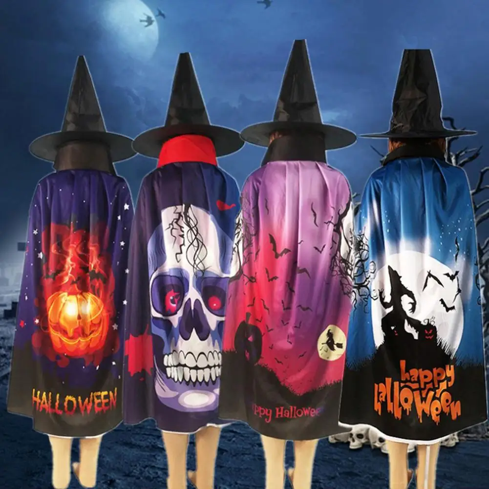 Горячая Распродажа тыква череп на Хеллоуин с изображением призрака плащ шляпа