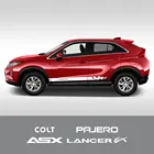 Наклейки на двери автомобиля, декоративные наклейки для Mitsubishi Lancer EX ASX Ralliart Outlander Colt Delica Pajero Eclipse, автомобильные аксессуары