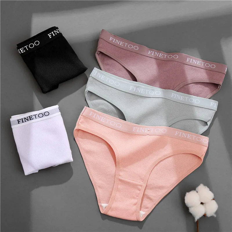 

3PCS/Set Women's Underwear Cotton Panty Sexy Panties Female Underpants Solid Color Panty Intimates Women Lingerie M-2XL