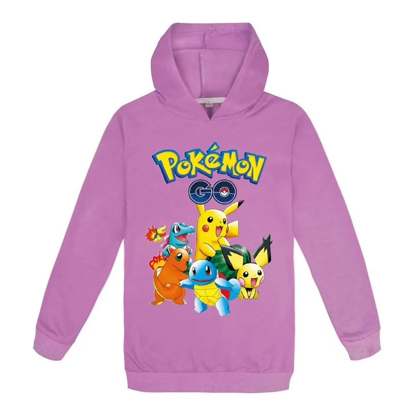 Детская одежда Pokemon Go толстовки для маленьких девочек свитшоты мальчиков пуловер