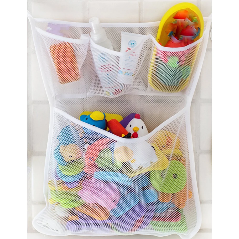 Bathroom Mesh Net Storage Bag Baby Bath Bathtub Toy Organizer Holder For Home 33x45cm | Дом и сад